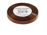 Wstążka satynowa 12mmx32m brązowa Brewis